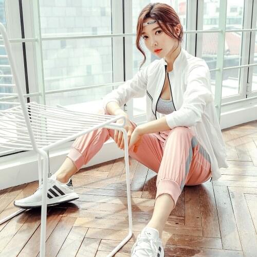 Nu-June Womens Tracksuit Jacket Thumb Yoga Jacket Zipper Jacket Fitness Clothing Top Sport Gym Sportswear 3/PCS bra Sweatshirt