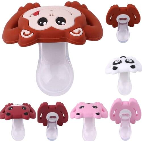 1PC Baby Pacifiers Safe Food Grade ABS Silicone Funny Baby Nipples Baby Infant Teeth Soothers Pacifiers Animal Shape