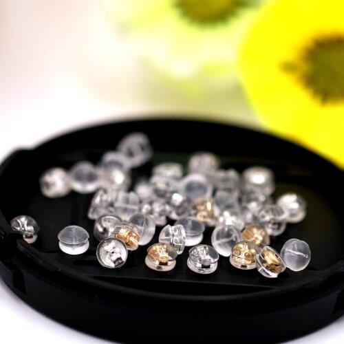 10pcs High Quality Metal Rubber Earring Backs Stopper Earnuts Stud Earring Back Supplies DIY Jewelry Findings Making Accessories