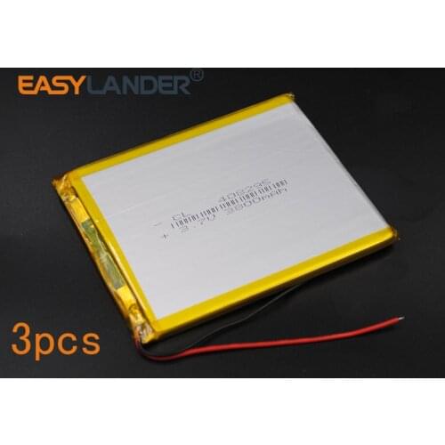 3pcs/Lot 3.7V 3800mAh Polymer Li-ion Battery For Bluetooth Notebook Tablet PC iPAQ E-Book Power Bank PDA DVD Consumer 408295