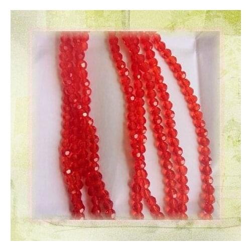 Free Shipping! 3mm Siam Colour Machine Cut Crystal Glass Faceted Beads Accessary