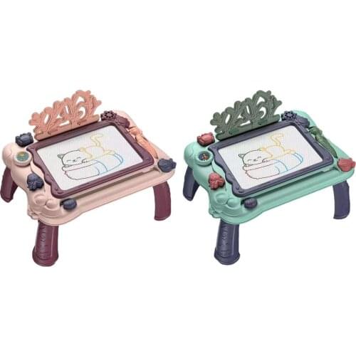 Children Drawing Board Magnetic Writing Board Bracket Type Infant Erasable Graffiti Board Baby Study Table