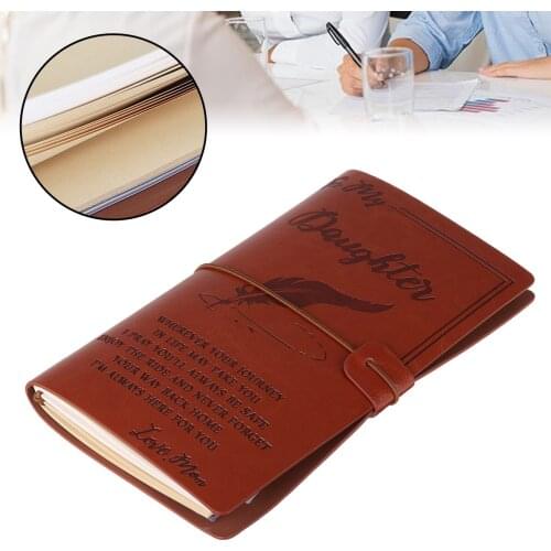 To My Daughter Where Ever Love Mom Leather Business Journal Notebook Diary Making Notes Memo Office School Stationery