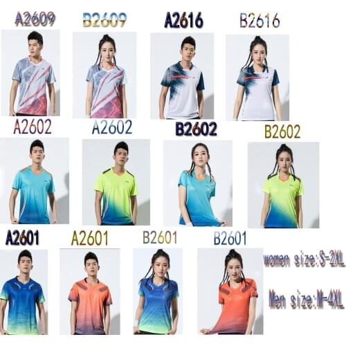 New men/women Badminton t-shirt , sport shirt Tennis shirts Male , table tennis tshirt, Quick dry Fitness sports training tshirt