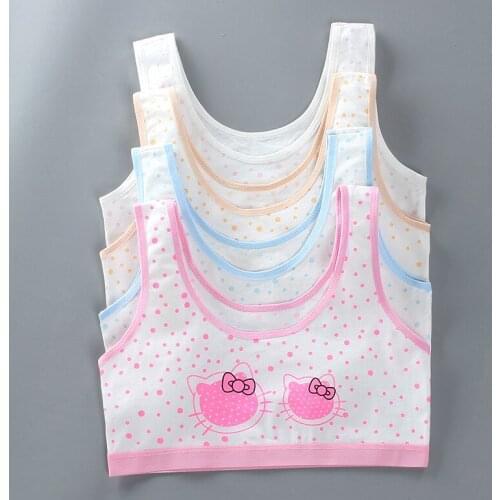 Summer girls bra development period cotton vest type short cotton childrens underwear