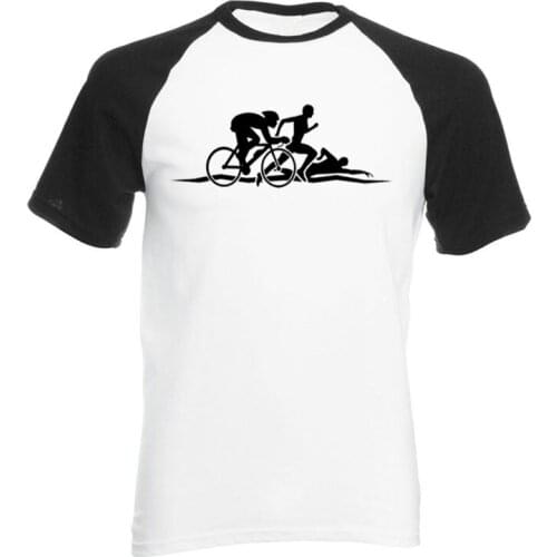 Summer short sleeve cotton T shirt cycling athlete swimming print top T-shirt fashion raglan Short Sleeve mens Triathlon Tees