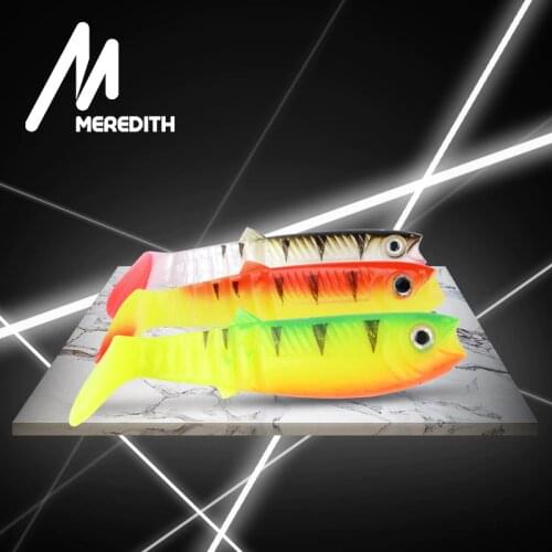 MEREDITH Soft Lure Cannibal Baits 80mm 100mm 125mm Crankbait Bait Isca Artificial Trout Lure Wobbler Silicone Fishing Lures