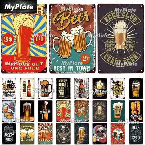 Bar Sign Beer Metal Sign Vintage Tin Sign Home Decor For Bar Pub Club Decoration Metal Plaque Painting Art Poster Pub Decor