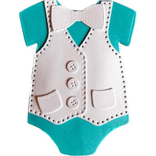 Miss Vintage Baby Boy Clothes Metal Cutting Dies Craft Die Cut Stencil Scrapbooking Embossing Knife Mould Punch Making Cards Die
