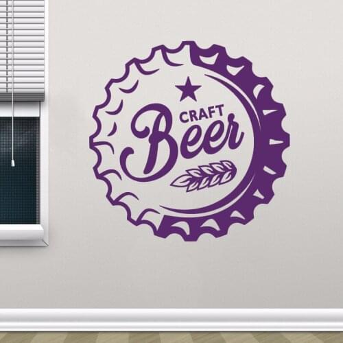 Creative Drinking Alcohol Bar Pub Wall Sticker Craft Beer House Decoration Art Mural Door Window Removable Decal M0037
