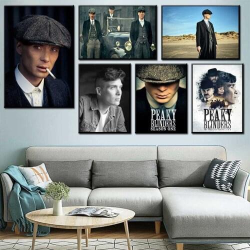 Peaky Blinders Cillian Murphy Posters and Prints Wall Art Canvas Painting Popular wall pictures for living room Home Decor