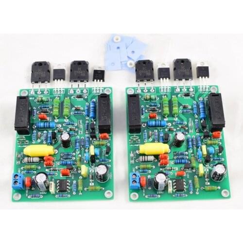 New 1Pair 2 channels QUAD405 -2 TL071 + KD1047 / TIP42CG 100W+100w Audio Power Amplifier Board finished board