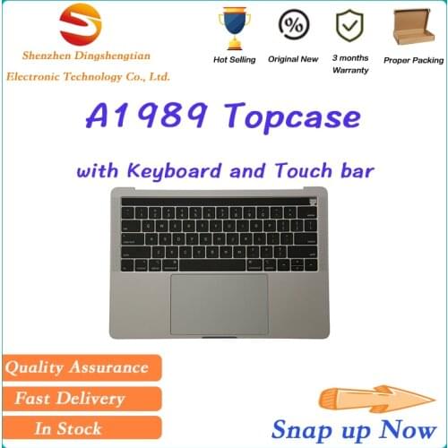 Original New A1989 13" 2018 2019 Silver Top Case Assembly with US Keyboard 661-05334