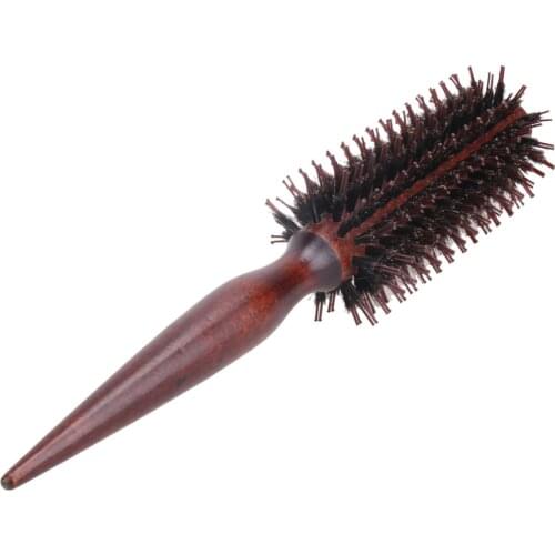 Portable Hair Brush Comb Curly Hair Brushes Antistatic Wood Handle Round Brushes Hair Comb Curling Hairdressing Style Hairbrush