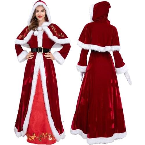 Christmas Costume Female Santa Claus Party Costume New Years Lady Party Christmas Suits