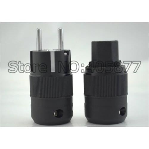 Unprint 5pairs High End Rhodium Plated EUR Schuko EU Power Plug & IEC Connector plug