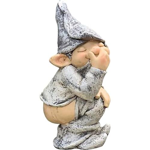Resin Ornaments Small Elf Craftwork Artware Decorative Desktop Decors for Home Office Courtyard