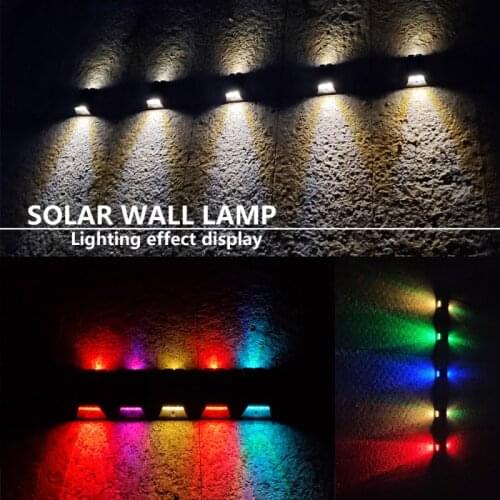 Outdoor Solar Lamps Solar Garden Waterproof Wall Lamp Light Up And Down Garden Decorative Wall Lamp Street Lamps Home Stair Lamp