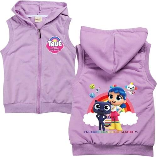 Spring Autumn True and The Anime Rainbow Clothes Kids Coat Boys Casual Clothing Outwear Baby Girl Vest Hooded Jacket with Zipper