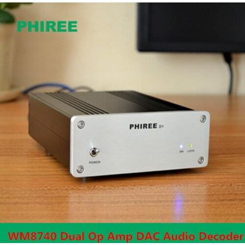 WM8740 Dual Op Amp DAC Audio Decoder USB Decoder Board Fiber Coaxial Input Digital Interface