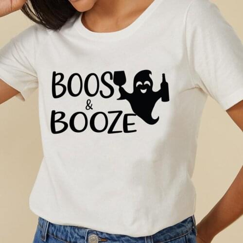 Funny Wine Love Cute Women T-shirts 90s Style Halloween Short Sleeve T-shirt female Cartoon Thanksgiving Oversized T-shirt tops
