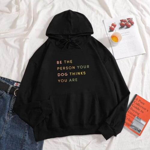 Vintage Female Letter Harajuku Ins Loose Long Sleeve Hip Hop Pocket Hooded Fun Sweatshirt Gothic Casual Punk Oversized Hooodies