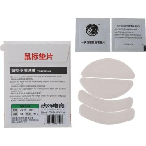 2 Sets/pack Tiger Gaming Mouse Feet Mouse Skate For Razer Viper Mini Mouse White Mouse Glides Curve Edge A22 21 Dropshipping