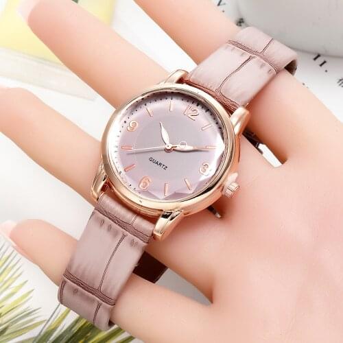 2020 New Fashion Women Watch REBIRTH Ladies Leather Watches For Women Dial Quartz Womens Watch Creative-Leather Strap Watch