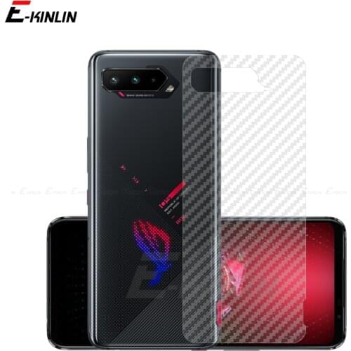 5pcs Soft Back Cover Screen Protector For Asus ZenFone ROG Phone 5 3 3D Carbon Fiber Sticker Protective Film Not Tempered Glass