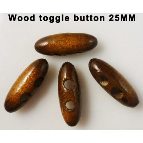50pcs 25MM wooden coffee horn toggle BUTTON for sewing decorative SWEATER clothes boots coat buttons WHB-019
