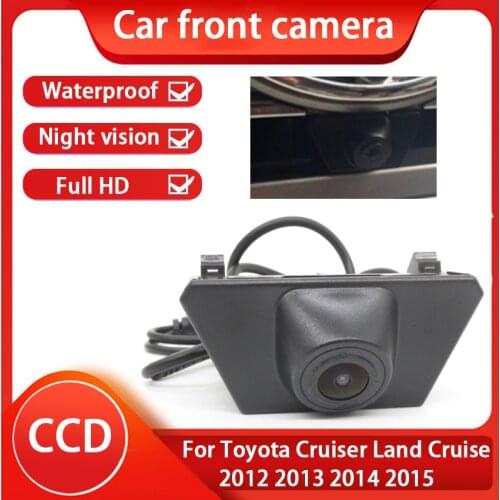 CCD Car HD Front View Parking Camera Logo Mark Camera For Toyota Cruiser Land Cruise 2012 2013 2014 2015 Night Vision Waterproof