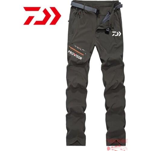 2021Daiwa Fishing Pants Mens Summer Outdoor Hiking Cycling Trousers Autumn Thin Elastic Quick-drying Breathable Fishing Pants