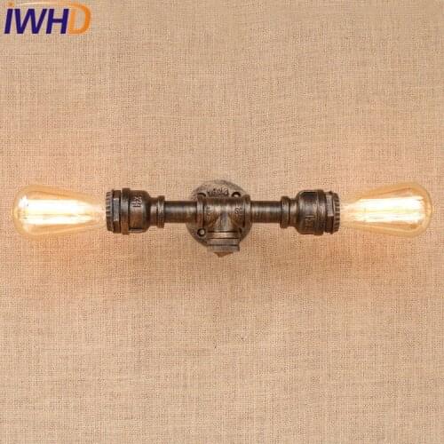 Loft Style Retro Water Pipe Lamp Industrial LED Edison Wall Sconce Switch Vintage Wall Light Fixtures Indoor Lighting Lamparas