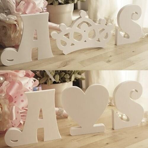 12cm height Wooden Wood Letter Alphabet Word Free Standing Wedding Party Home Decoration