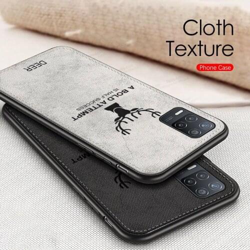 For Oppo Realme Narzo 30 5G Case Deer Pattern Fabric Cloth Cover Realmy Ralme Ralme Realmi Narzo30 2021 Silicone Shockpoof Coque