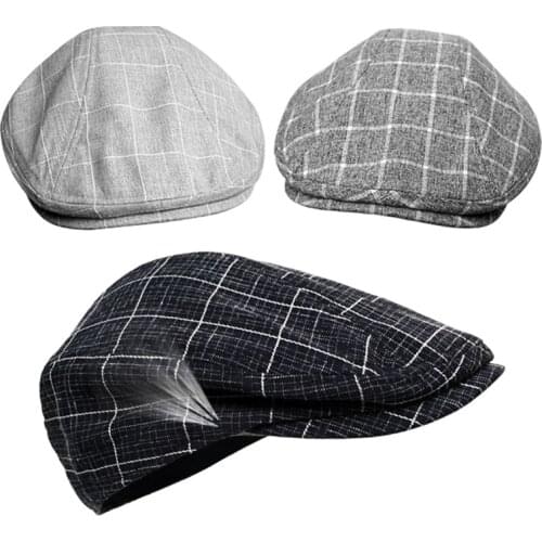 Double Wearing Style Men Hats Berets British Western Style Ivy Cap Classic Woman Vintage Cotton Beret BLM213