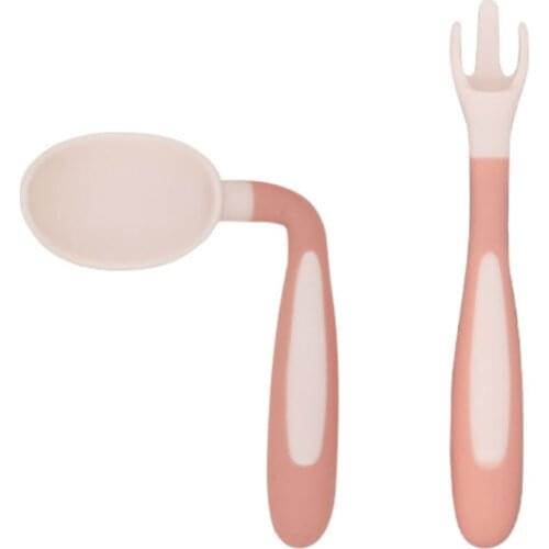 Flexible Baby Feeding Spoon Frok Set Safety Food Grade PP Infant Meal Feeder Toddler Tableware Child Kids Training Dining Spoon