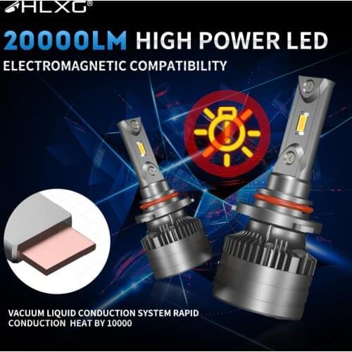 HLXG Canbus H4 H7 LED Car Headlight 12V 20000LM 6000K Lamp 9005 HB3 9006 HB4 H8 H9 H11 LED lampada Lamp light Bulb 70W No errror