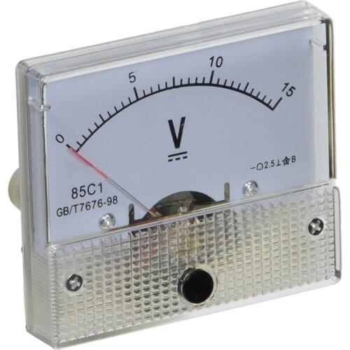 HLZS-85C1 Fine Tuning Dial Analog Volt Panel Meter Gauge DC 0-15V
