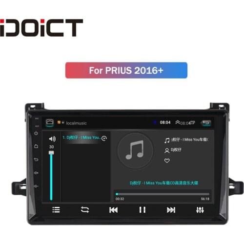 IDOICT Android 9.1 2.5D Car DVD Player GPS Navigation Multimedia For Toyota Prius 2016 car stereo bluetooth