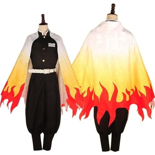 2019 Demon Slayer Rengoku Kyoujurou Kimono For Christmas Halloween costume