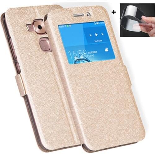 Open Window Leather Filp Cases For Huawei G9 plus Case bumper For Huawei G9plus Maimang 5 Maimang5 E199 MLA-AL10 phone cover