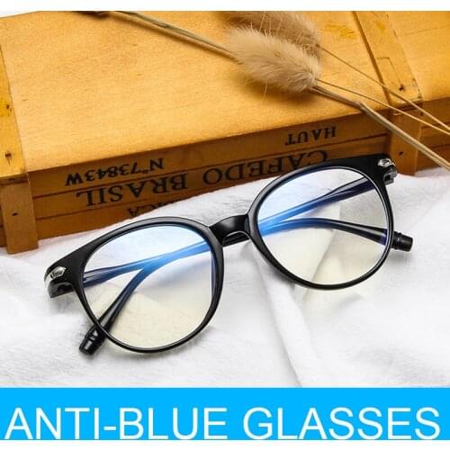 Anti-Blue Round Glasses Eyeglasses Anti Radiation Reading Glasses Blue Light Eyewear Blocking Glasses Optical Spectacle Eyeglass