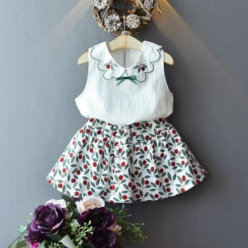 Girls summer dress 2021 new fashionable suit Korean style girl clothes kids short-sleeved two-piece childrens clothing