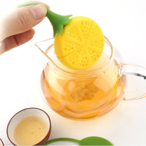 Lemon Shape Tea Infuser Loose Tea-leaf Infuser Strainer For Tea Pot For You Brew Teas Infusers Food-grade Silicone Sieve Filter