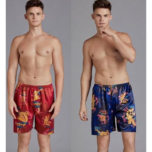 New Silk Pajamas MenS Spring And Summer Plus Size Single Shorts MenS Sleepwear Lounge Intimate Lingerie Home Service Пижам