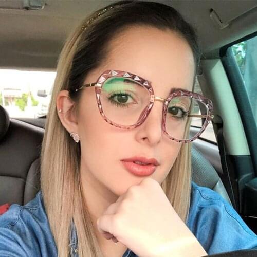 2020 new hot selling glasses crystal tangent plane anti blue ray glasses fashion square glasses frame TR90 flat glasses