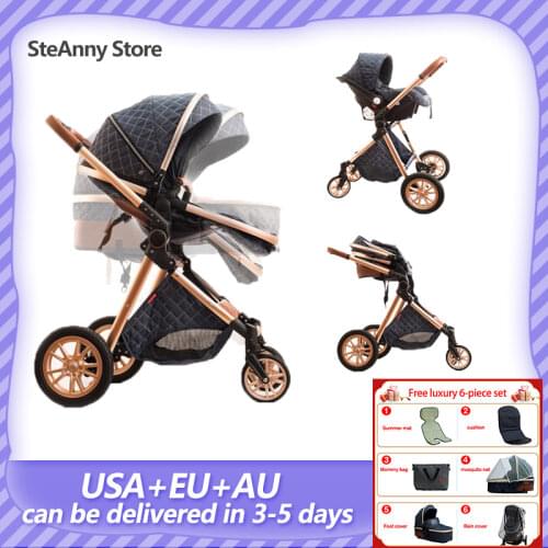 New Item Free Shipping Baby Stroller Fast Shipping High Landscape Carriage 2 in 1 12 orders