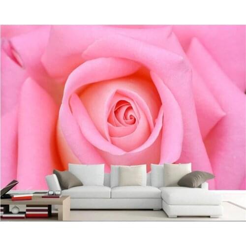 Beibehang wallpaper for walls 3 d Pink romantic rose kids room wallpaper tv sofa background floral wallpaper papel de parede 3d