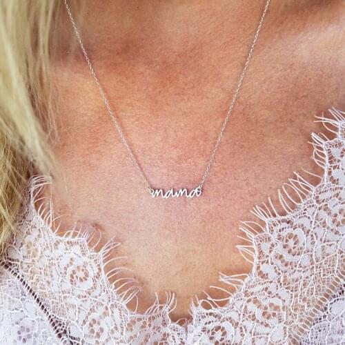 Stainless Steel Mama Necklace • New Mother Necklace • Mother Jewelry • Gift for Mother • Personalized Silver, Gold and Rose Gold